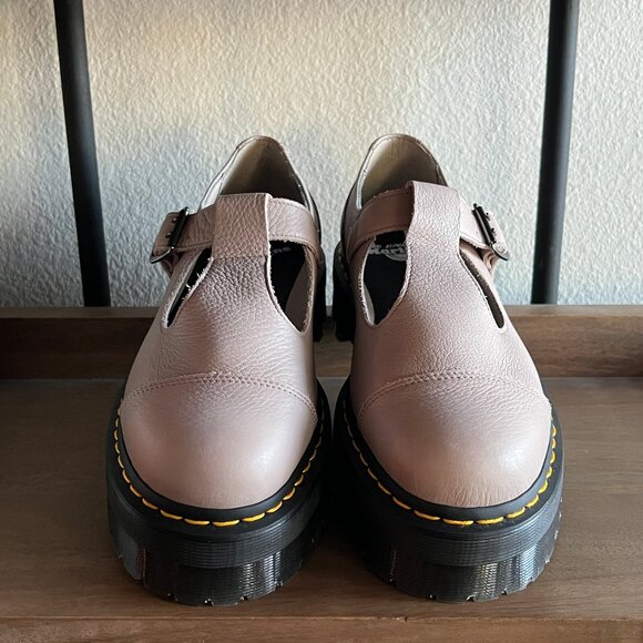 DR. MARTENS Bethan T-Bar Leather Platform Shoes NEW Sz 11 - Picture 2 of 8